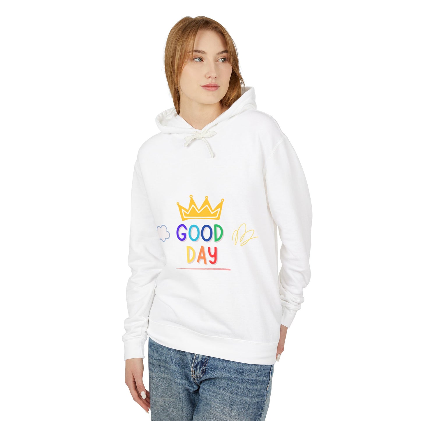 Good Day Lightweight Hooded Sweatshirt - Unisex Casual Wear