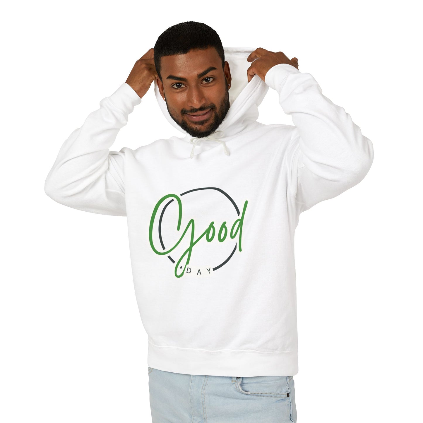 Good Day Unisex Lightweight Hooded Sweatshirt - Casual Comfort for Everyday Wear