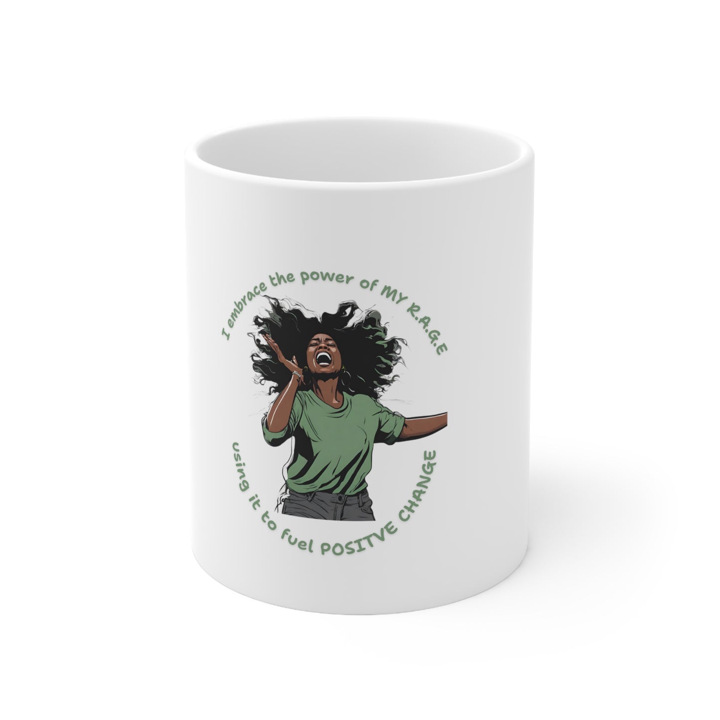 Positive R.A.G.E White Mug